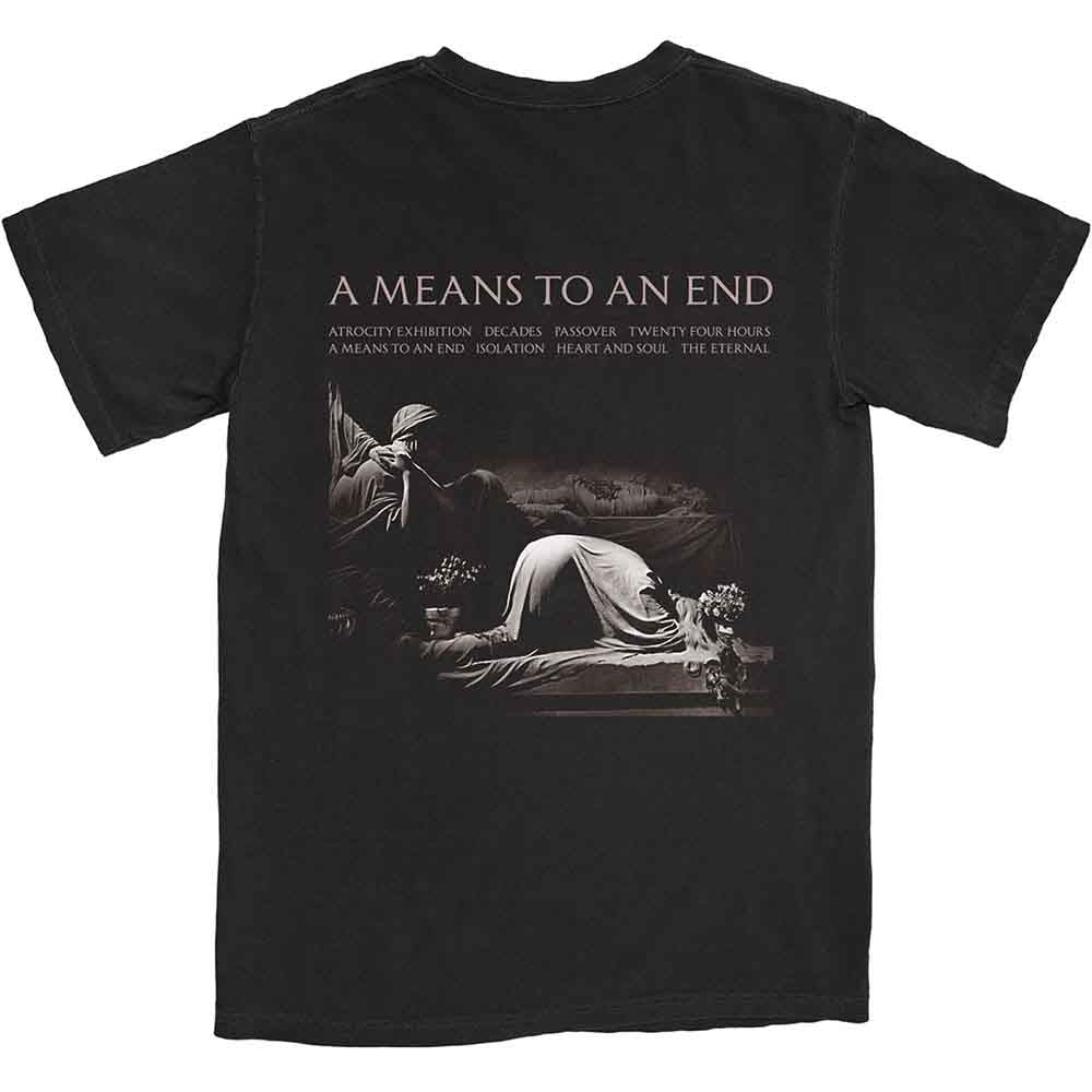 Joy Division Unisex T-Shirt: A Means To An End (Black) (Back Print)