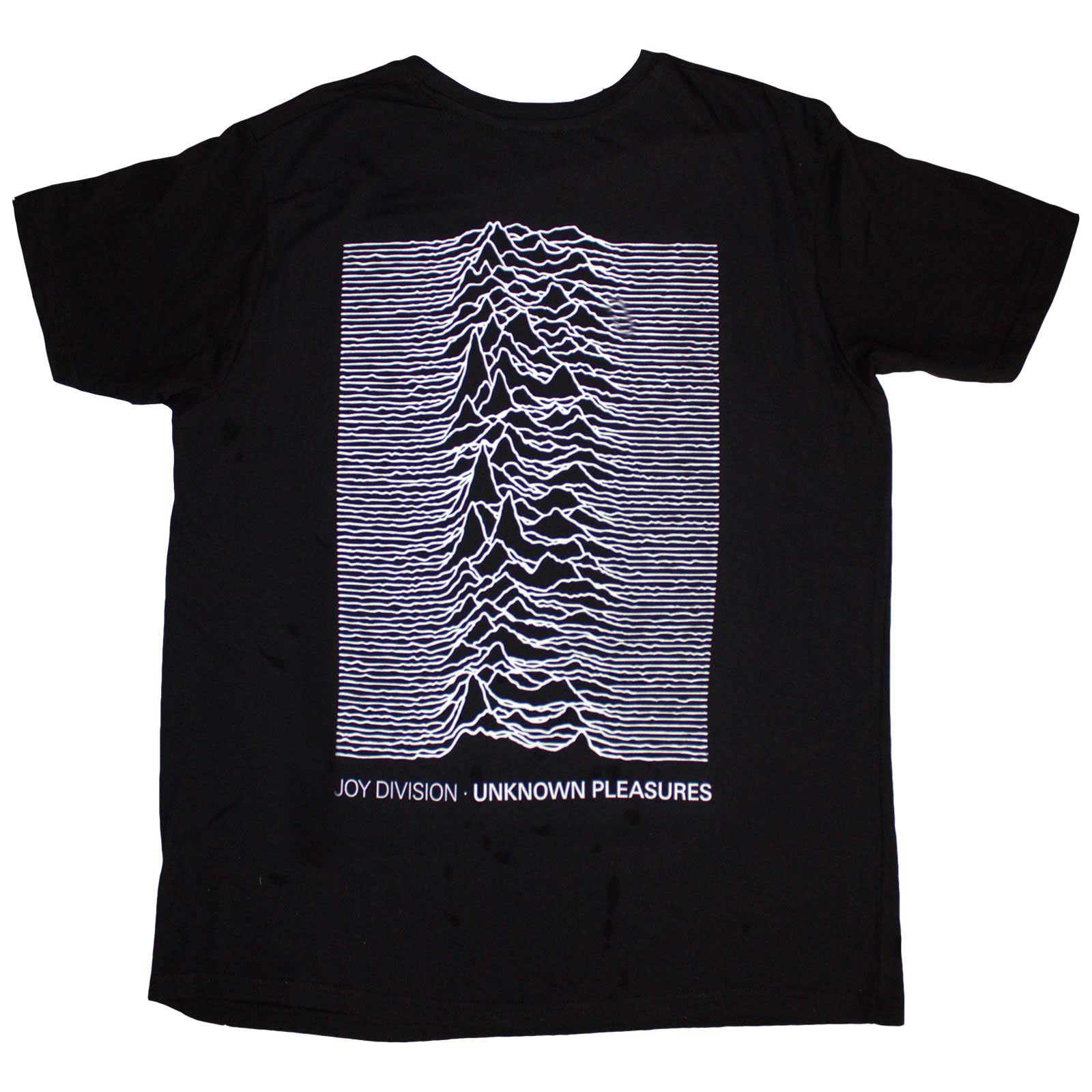 Joy Division Unisex T-Shirt: Pulsar Pocket Wave (Black) (Back Print)