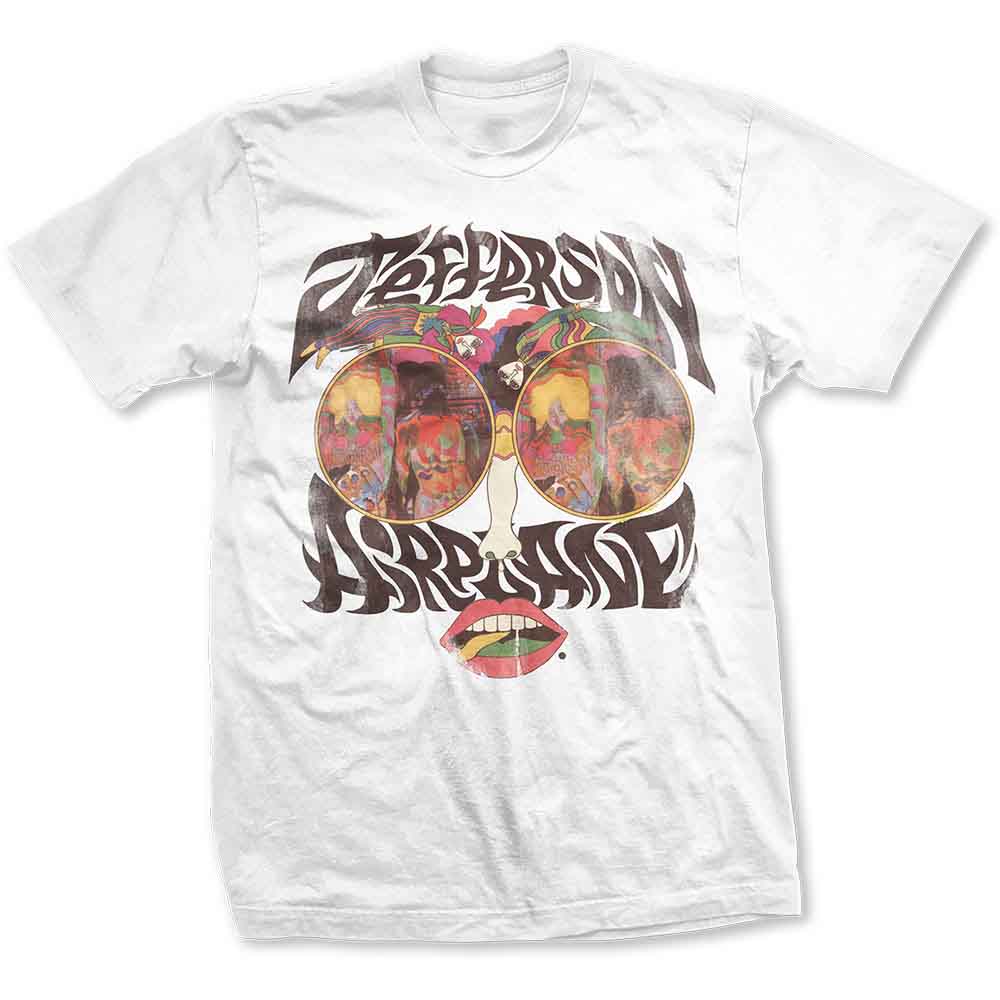 Jefferson Airplane Unisex T-Shirt: Lips (White)
