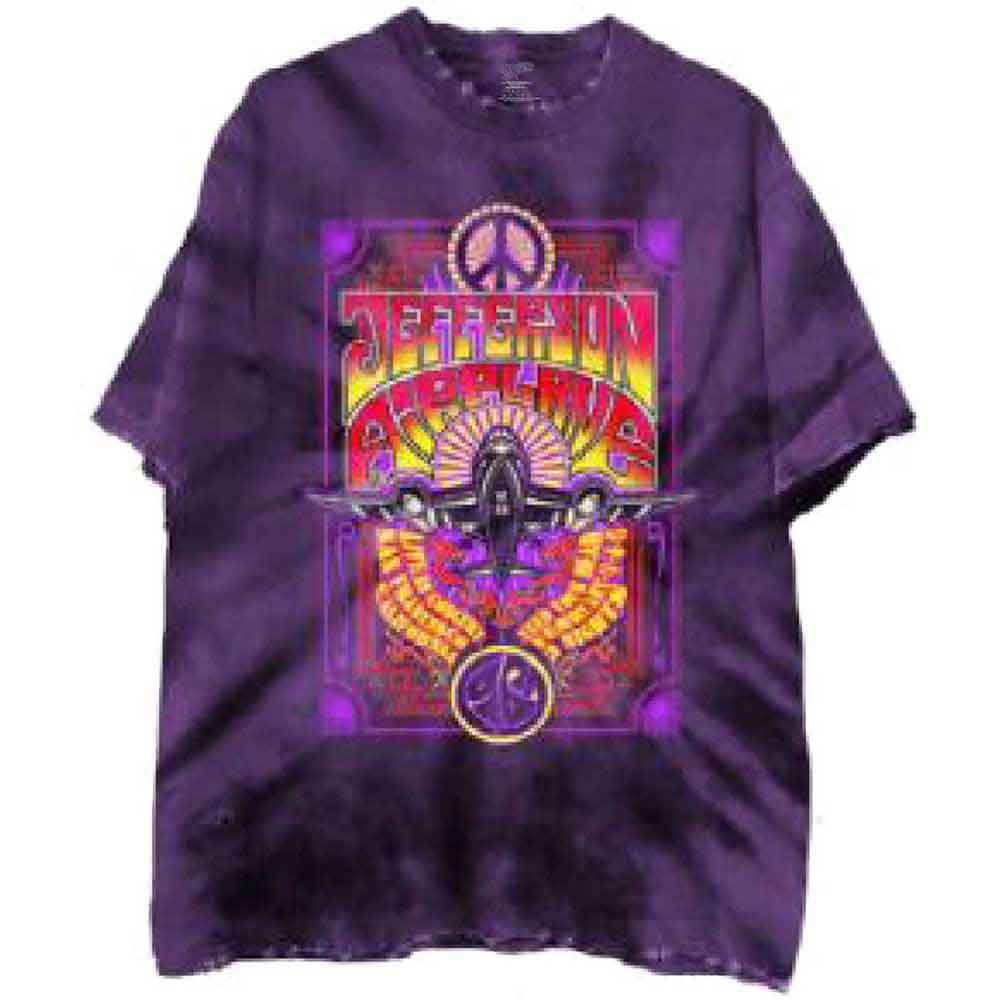 Jefferson Airplane Unisex T-Shirt: Live in San Francisco, CA (Purple) (Wash Collection)