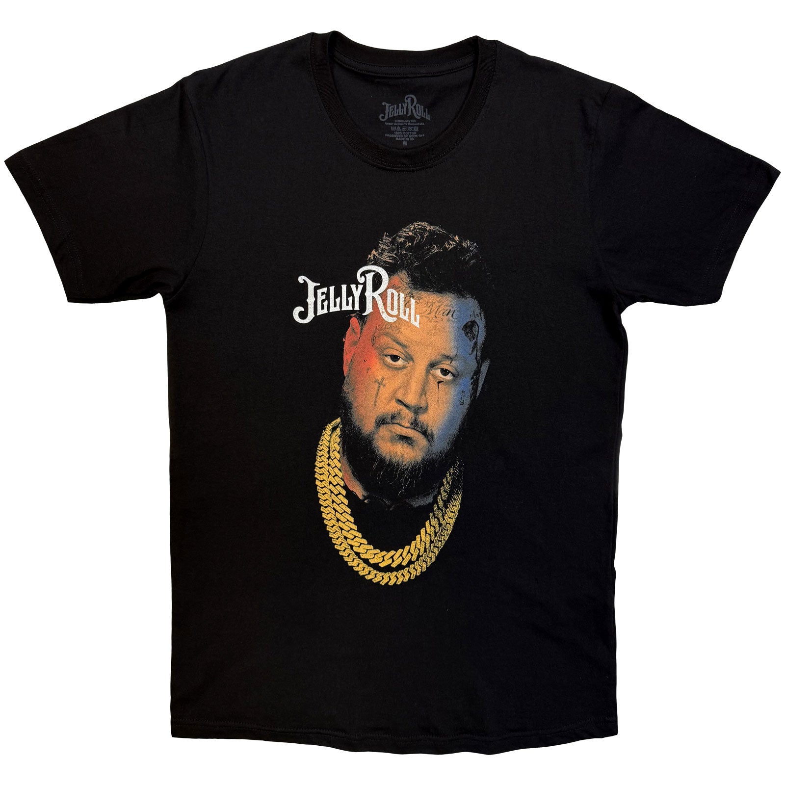 Jelly Roll Unisex T-Shirt: Gold Chain Photo (Black)