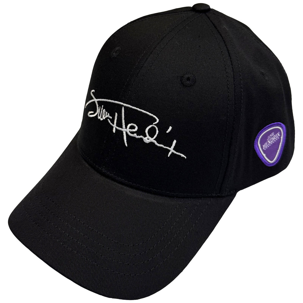 Jimi Hendrix Unisex Baseball Cap: Signature Logo (Black)