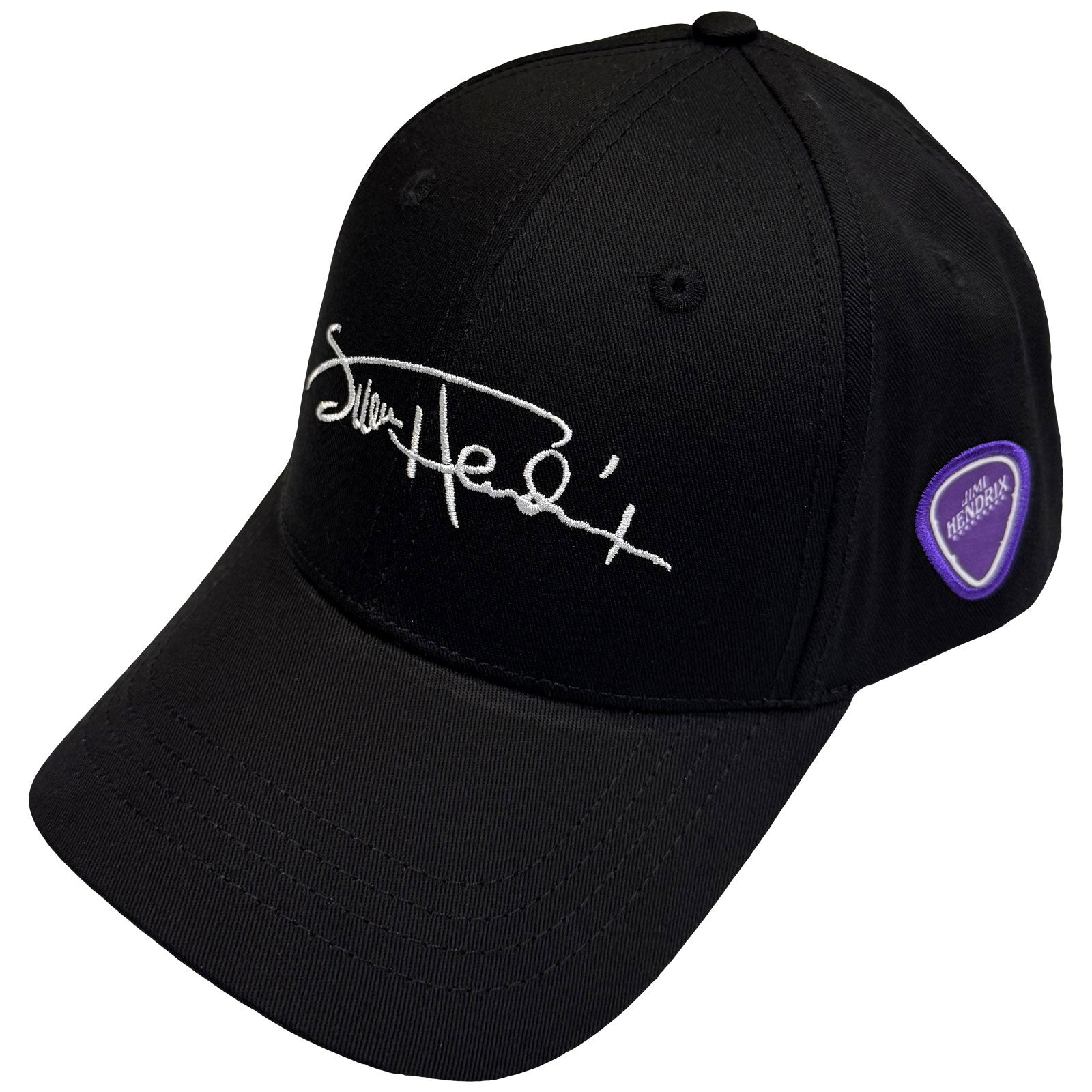 Jimi Hendrix Unisex Baseball Cap: Signature Logo (Black)