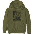 Jimi Hendrix Unisex Pullover Hoodie: Let Me Live (Khaki Green)