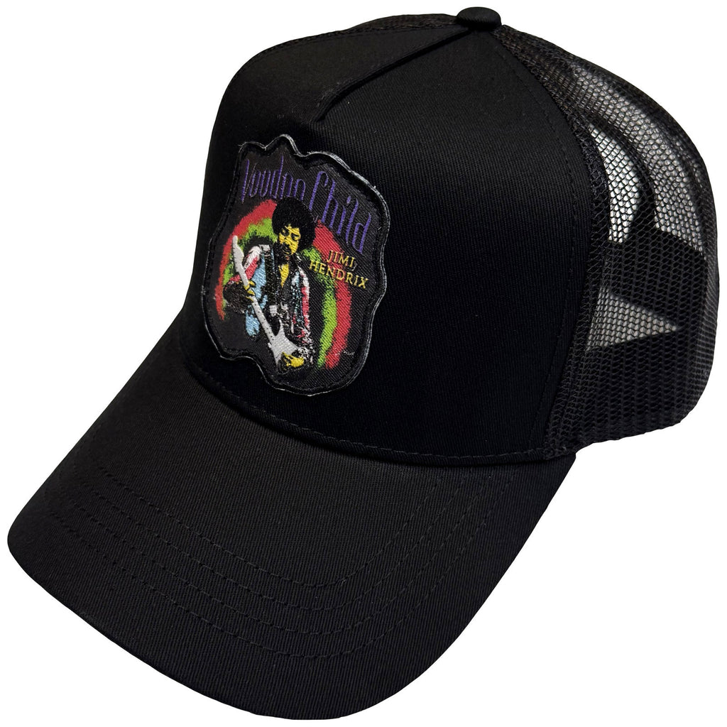 Jimi Hendrix Unisex Mesh Back Cap: Voodoo Child (Black)