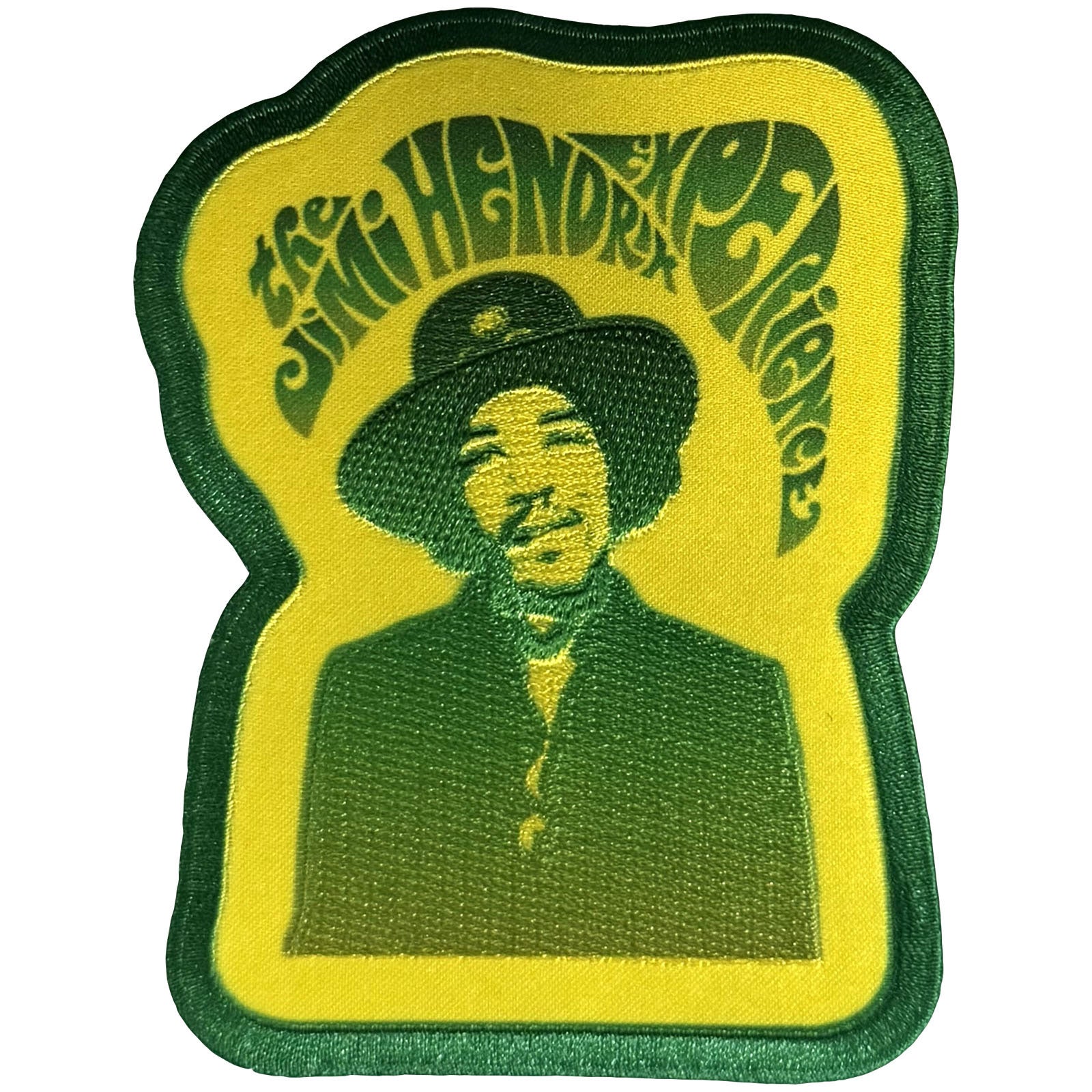 Jimi Hendrix Woven Patch: Jimi & Swirl Logo