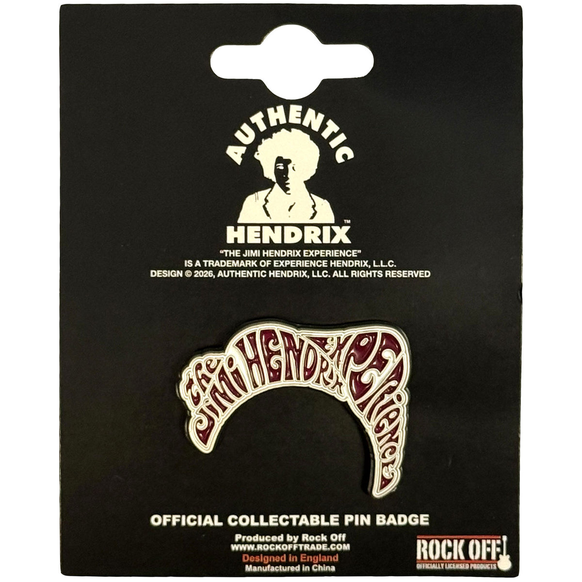 Jimi Hendrix Pin Badge: Swirl Logo