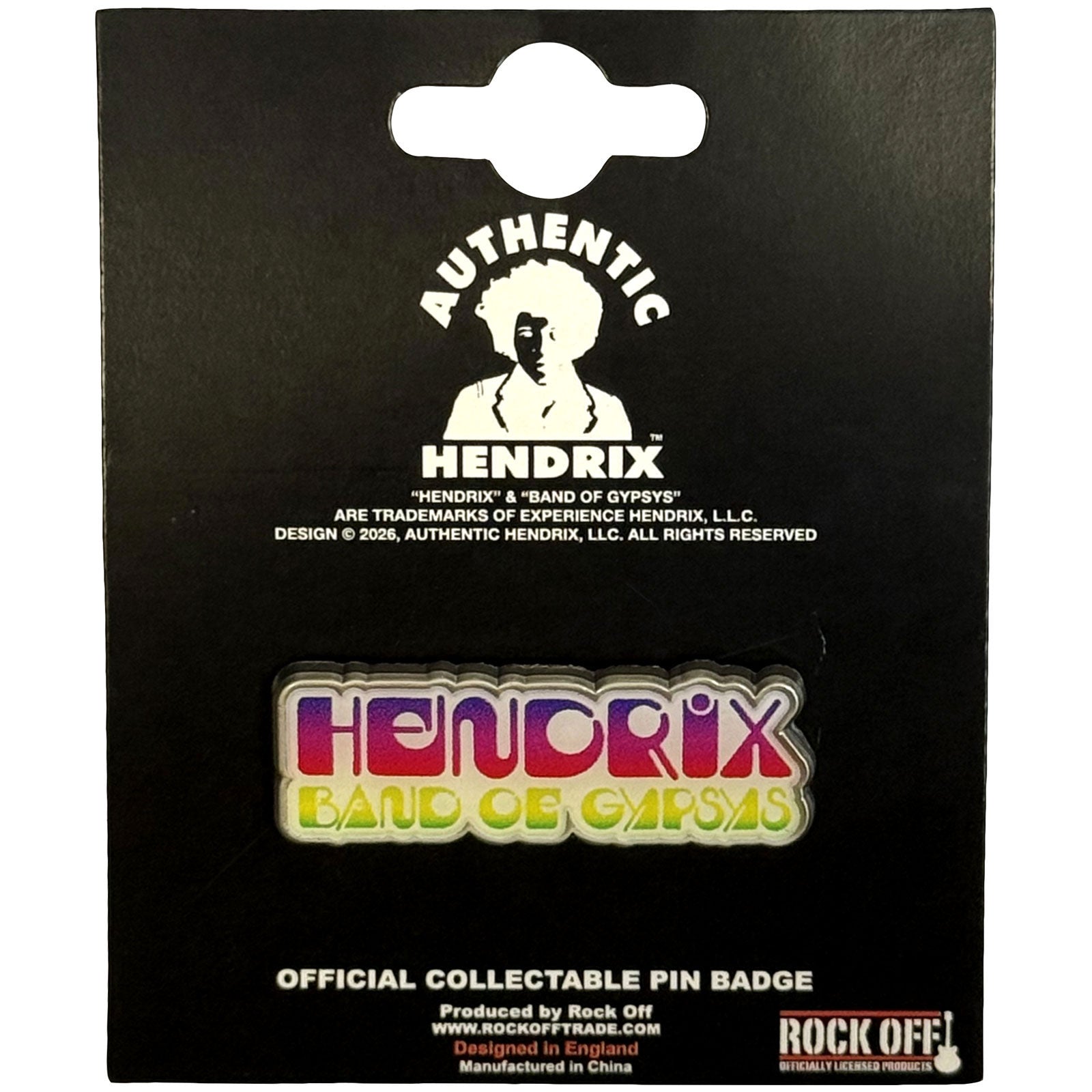 Jimi Hendrix Pin Badge: Band Of Gypsys