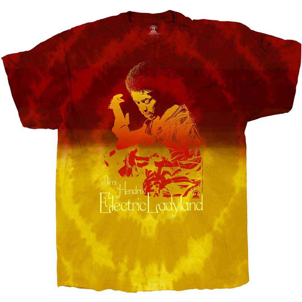 Jimi Hendrix Unisex T-Shirt: Electric Ladyland (Red) (Wash Collection)