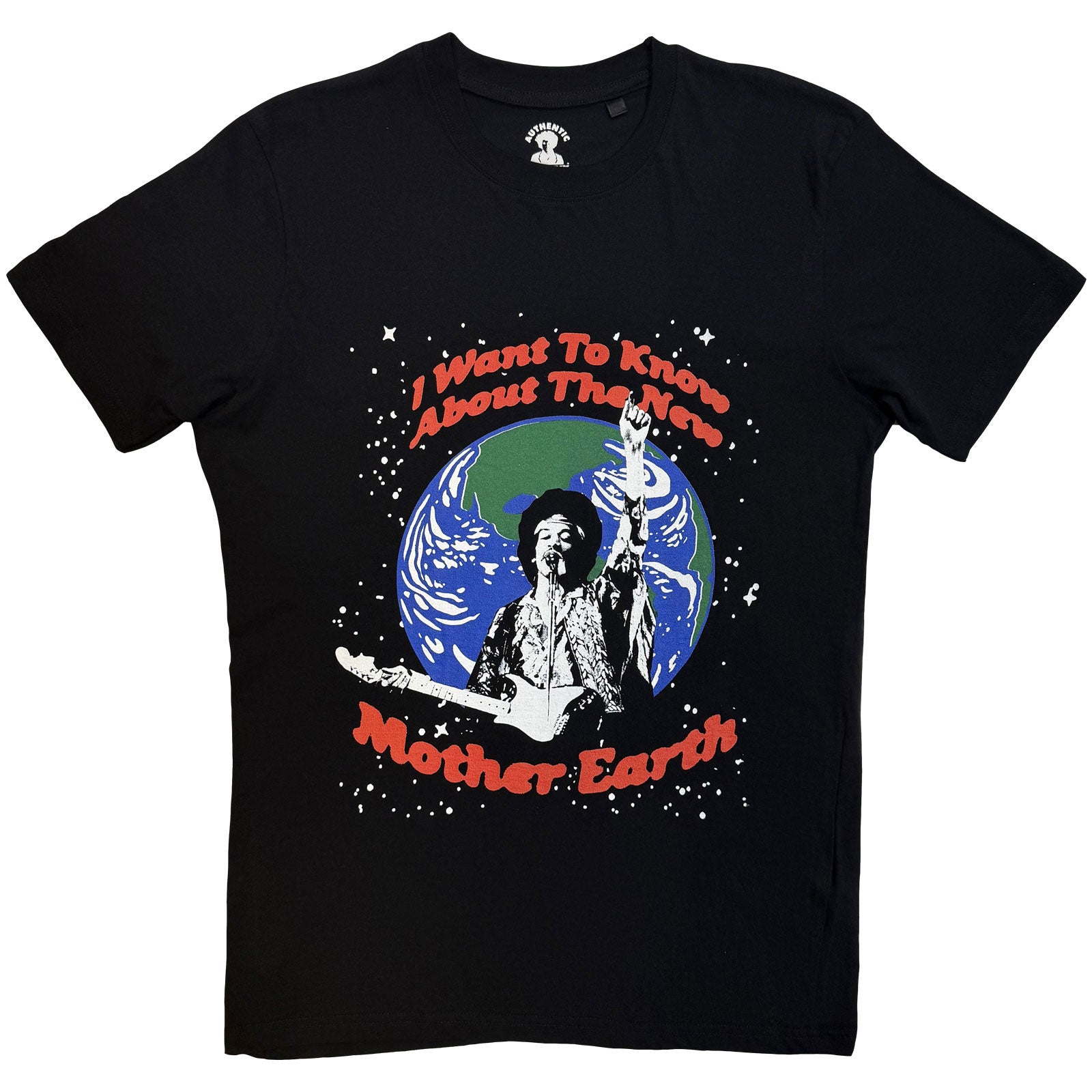 Jimi Hendrix Unisex T-Shirt: Earth Day (Black)