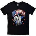 Jimi Hendrix Unisex T-Shirt: Flag (Black)