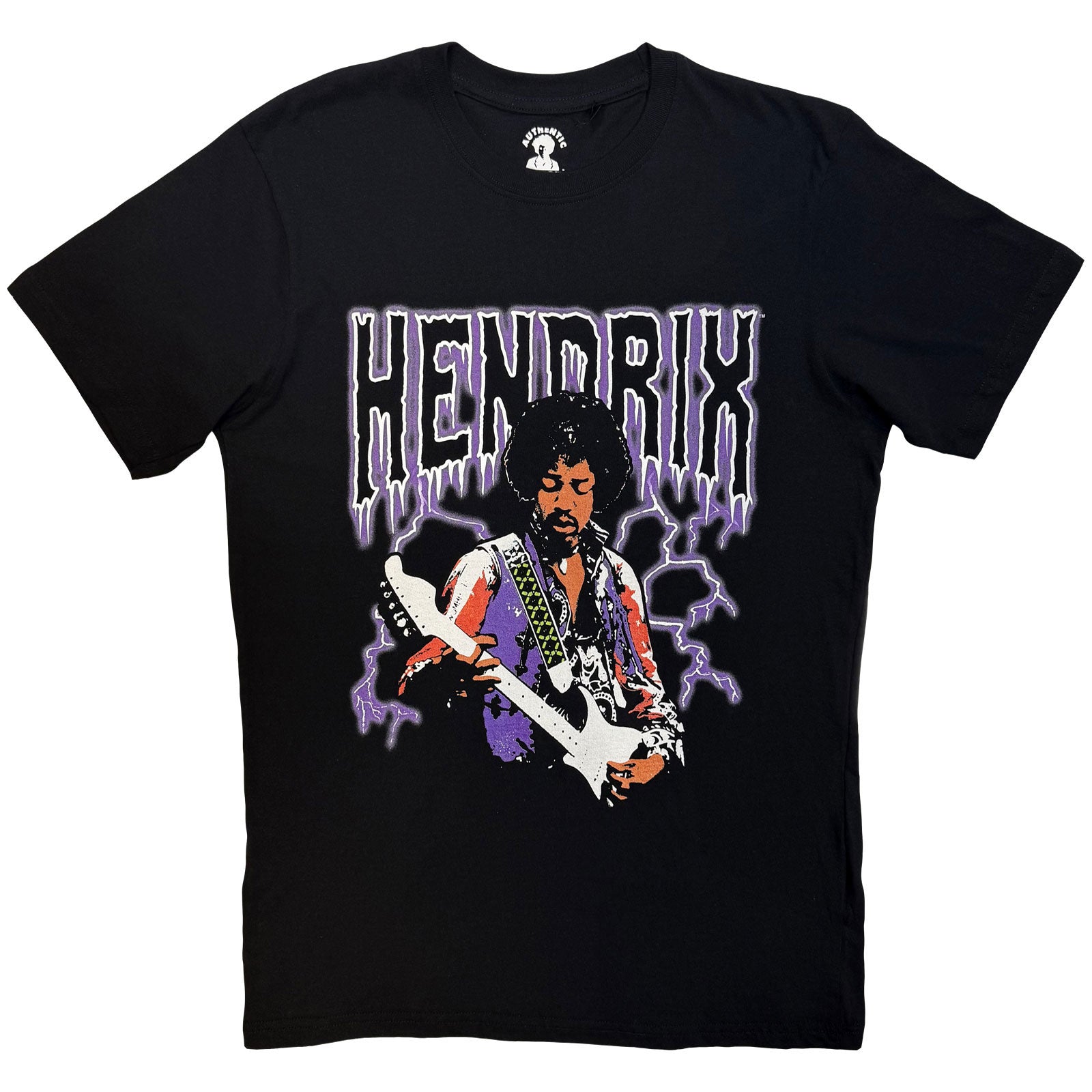 Jimi Hendrix Unisex T-Shirt: Lightning (Black)