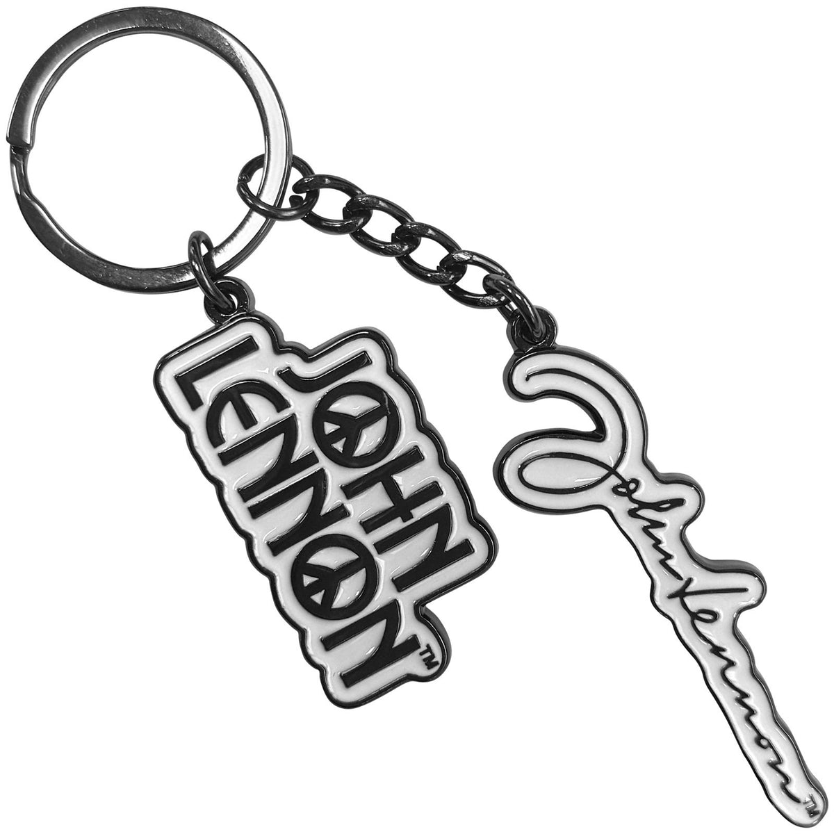 John Lennon Keychain: Peace Logo