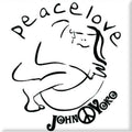 John Lennon Fridge Magnet: Cuddle Black On White