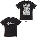 DC Comics Unisex Stone Wash T-Shirt: Joker Look Out Gotham! (Black) (Back Print)