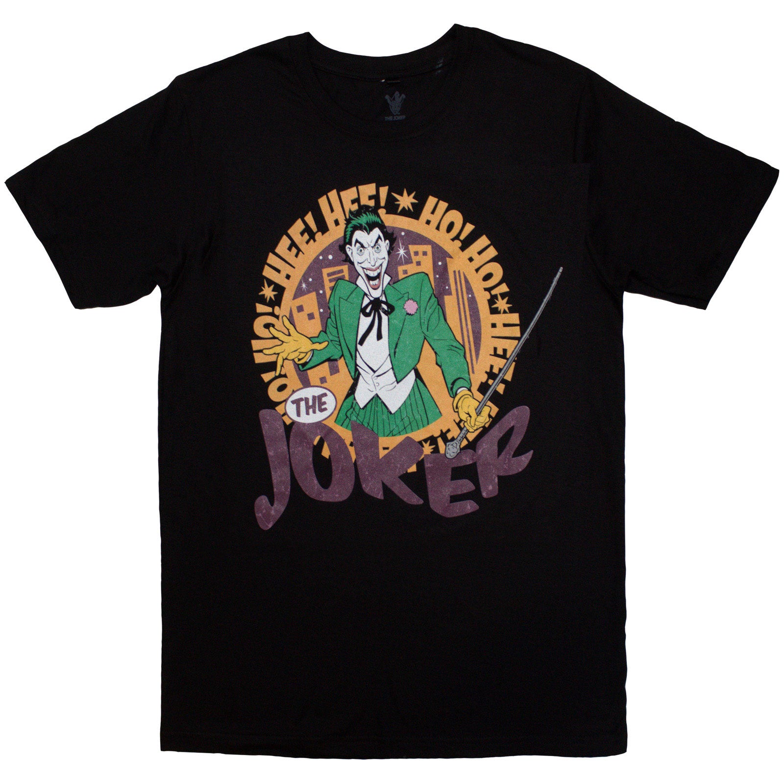 DC Comics Unisex T-Shirt: Hee Hee! Joker (Black)