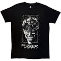 DC Comics Unisex T-Shirt: Joker Black & White Grin (Black)