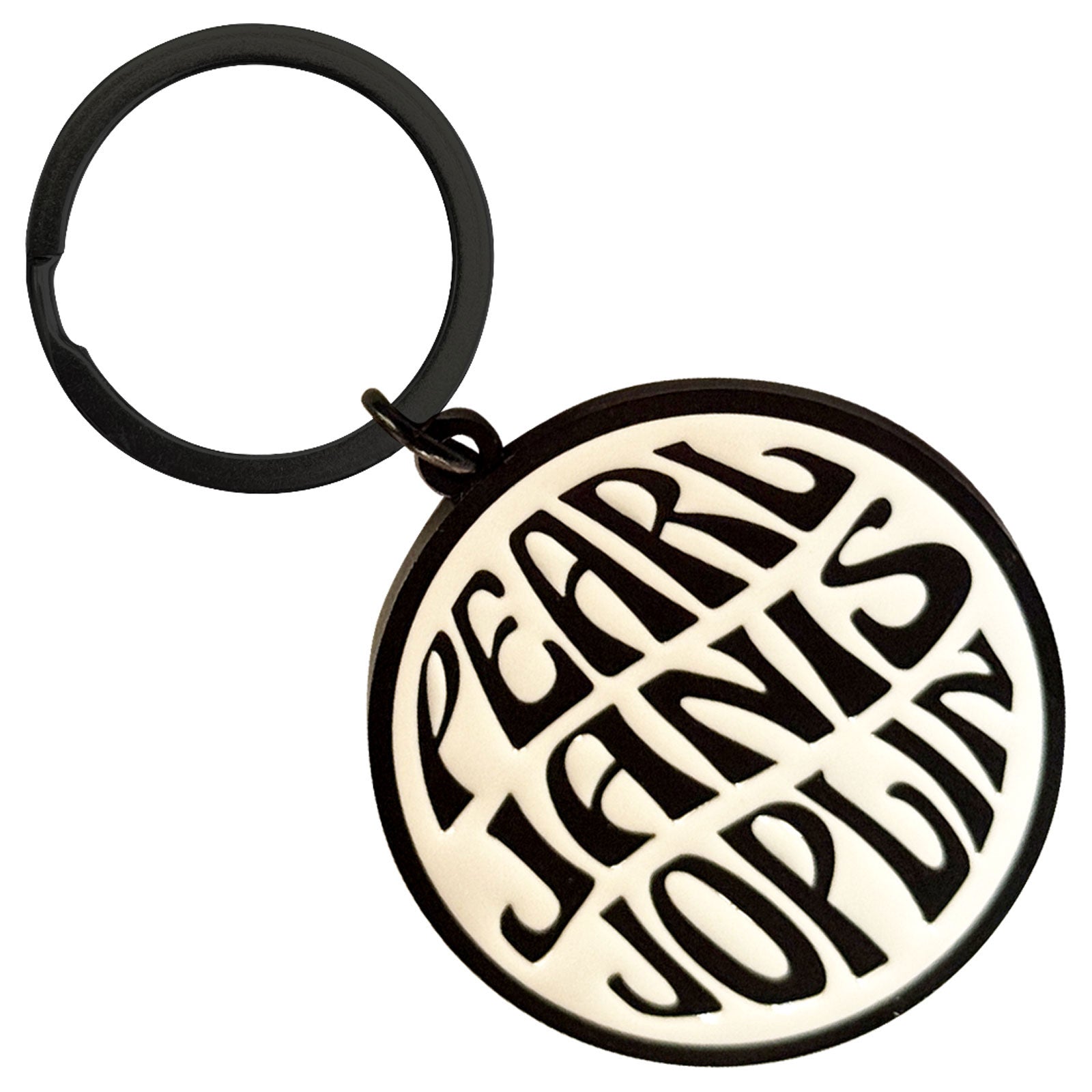 Janis Joplin Keychain: Pearl Emblem Mono