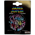 Janis Joplin Pin Badge: Pearl Emblem Colour