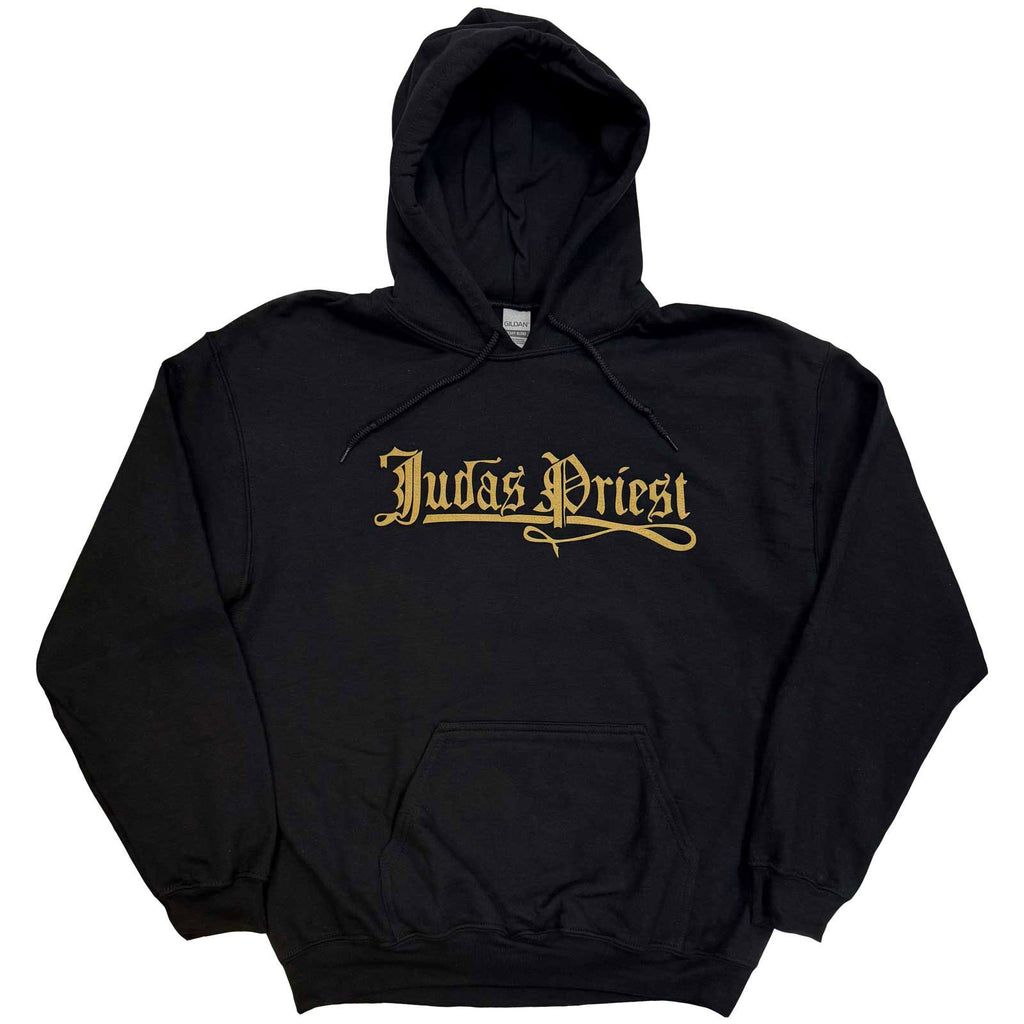 Judas Priest Unisex Pullover Hoodie: Sin After Sin Logo & Album Cover (Black) (Back Print)