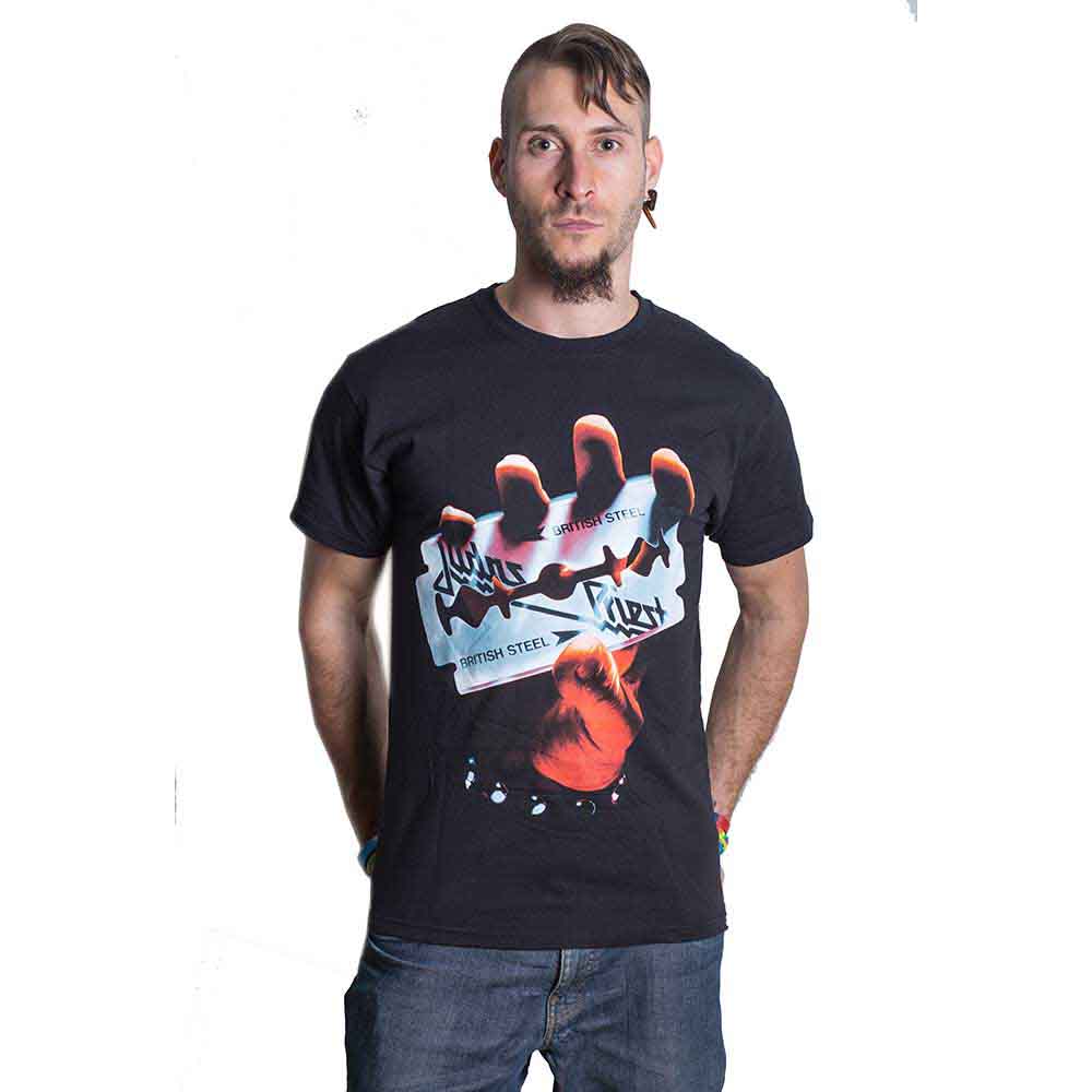 Judas Priest Unisex T-Shirt: British Steel (Black)