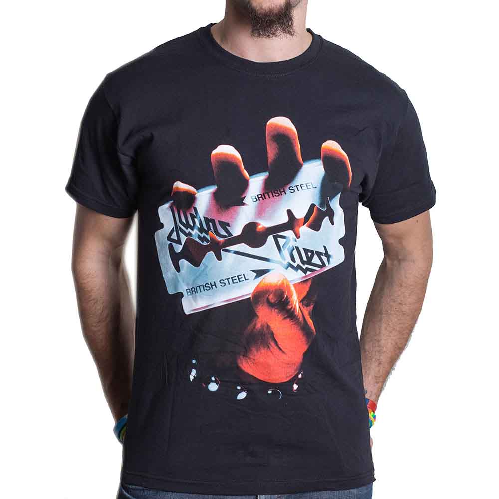 Judas Priest Unisex T-Shirt: British Steel (Black)
