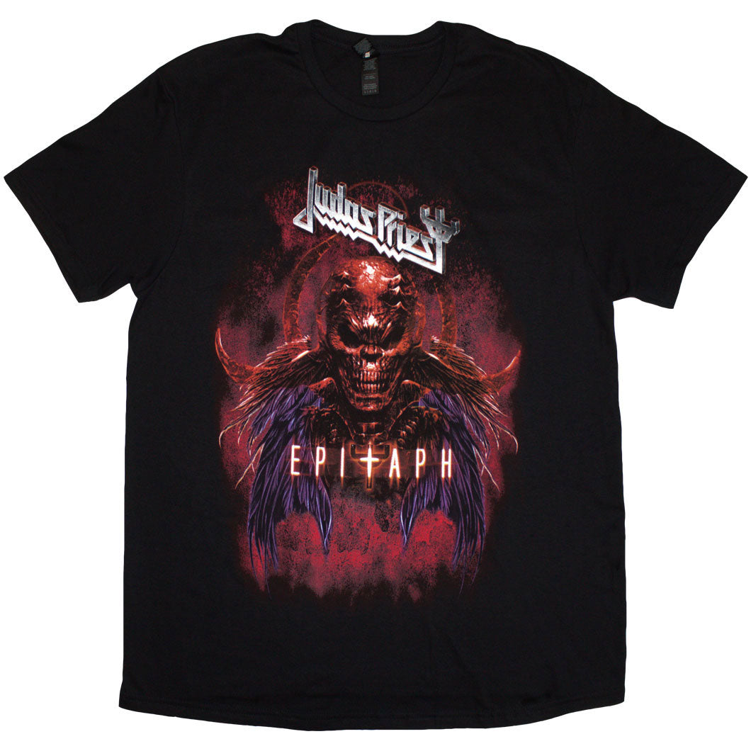 Judas Priest Unisex T-Shirt: Epitaph Red Horns (Black)