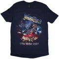 Judas Priest Unisex T-Shirt: Painkiller US Tour 91 (Navy Blue)