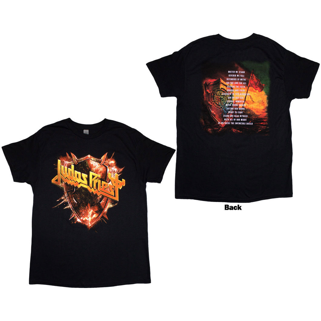 Judas Priest Unisex T-Shirt: United We Stand (Black) (Back Print)