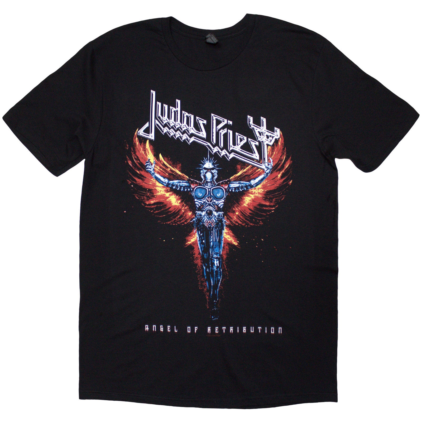 Judas Priest Unisex T-Shirt: Angel Of Retribution Tracklst (Back Print) (Black)