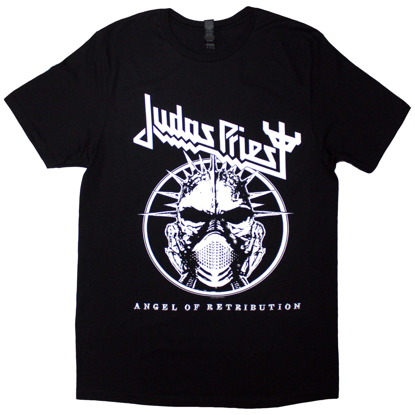 Judas Priest Unisex T-Shirt: Angel Of Retribution Headshot (Black) (Back Print)