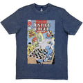 DC Comics Unisex Stone Wash T-Shirt: Justice League America (Denim Blue)