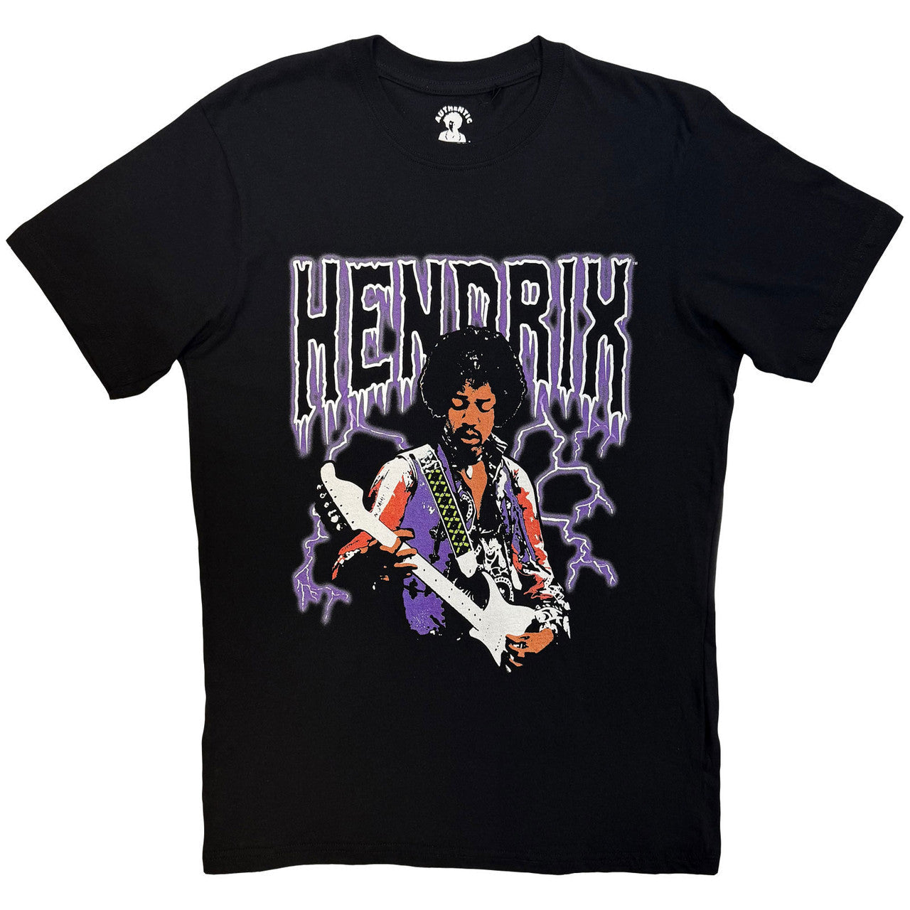 Jimi Hendrix: Lightning Unisex T-Shirt (Black)