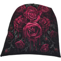 Spiral Unisex Beanie Hat: Blood Rose (Black)