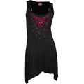Spiral Ladies Goth Bottom Camisole Dress: Blood Rose (Black)