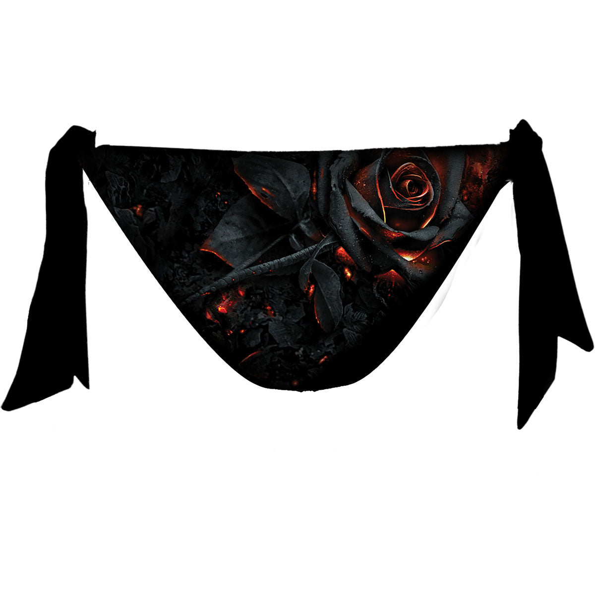 Spiral Ladies Bikini: Burnt Rose (Black) (All Over Print)