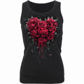 Spiral Ladies Razor Back Vest T-Shirt: Bleeding Heart (Black)