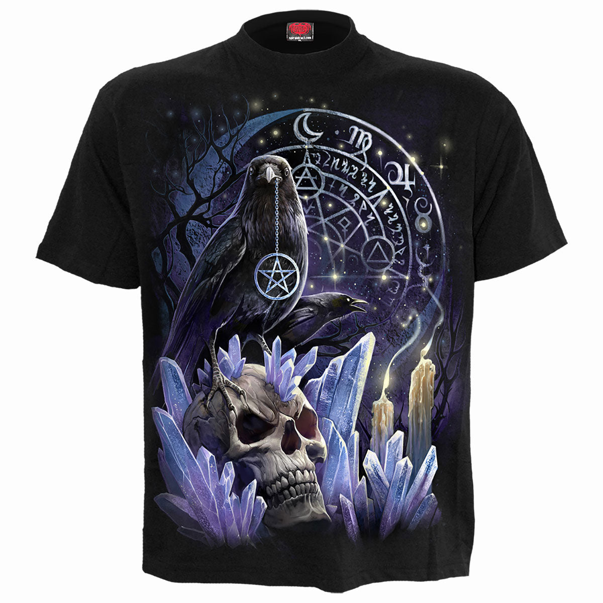 Spiral Unisex T-Shirt: Witchcraft (Black) (Back Print)