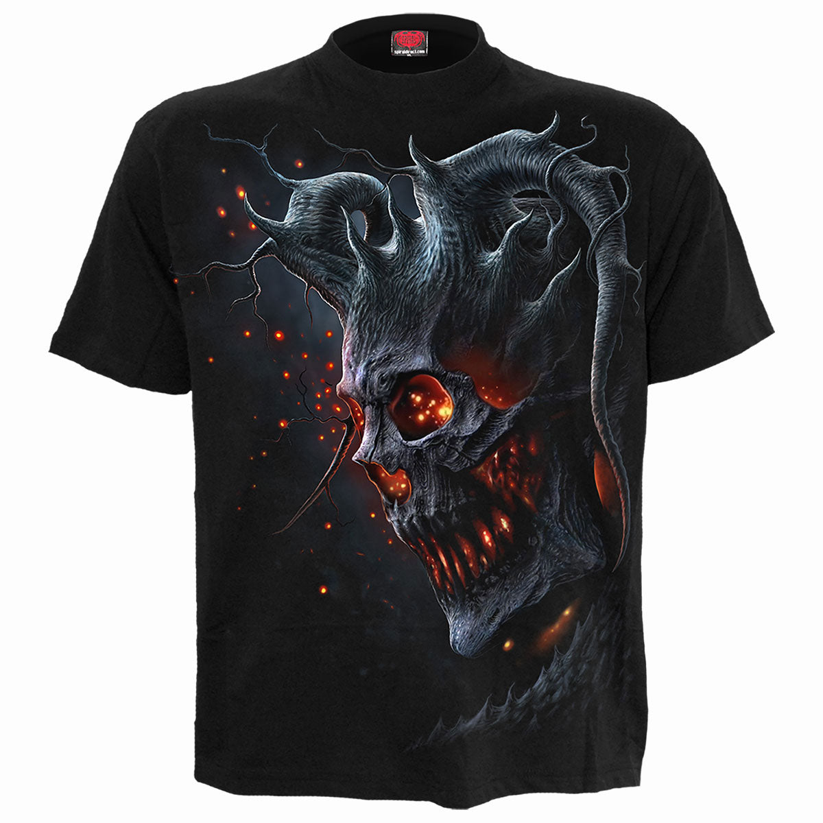 Spiral Unisex T-Shirt: Death Embers (Black) (Back Print)