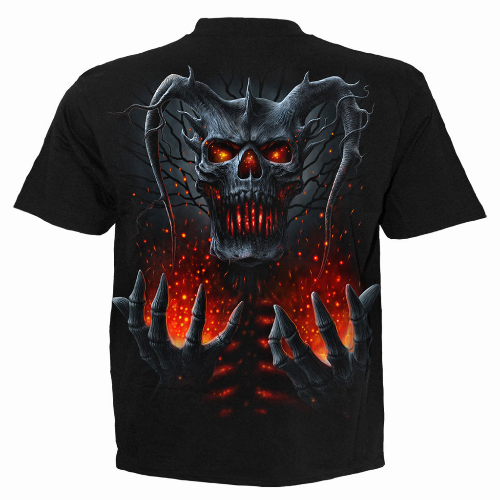 Spiral Unisex T-Shirt: Death Embers (Black) (Back Print)