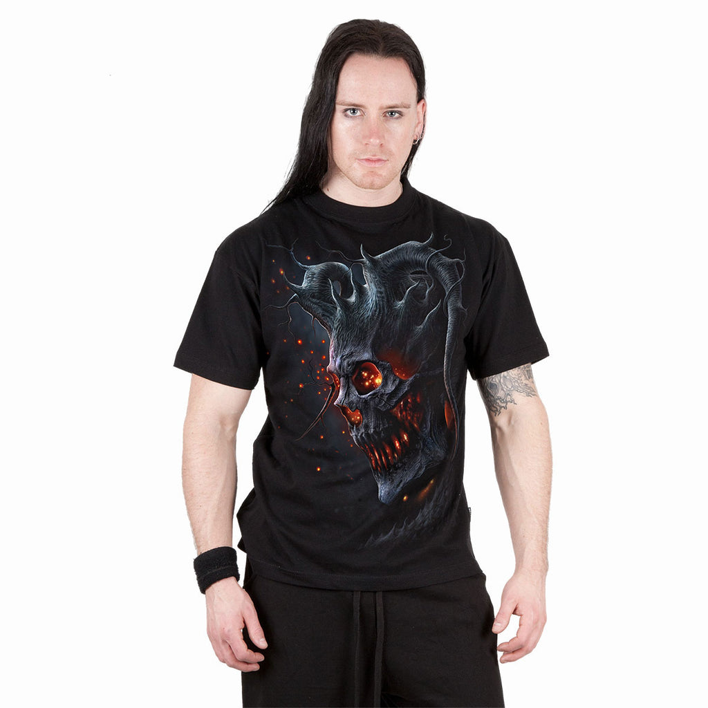 Spiral Unisex T-Shirt: Death Embers (Black) (Back Print)