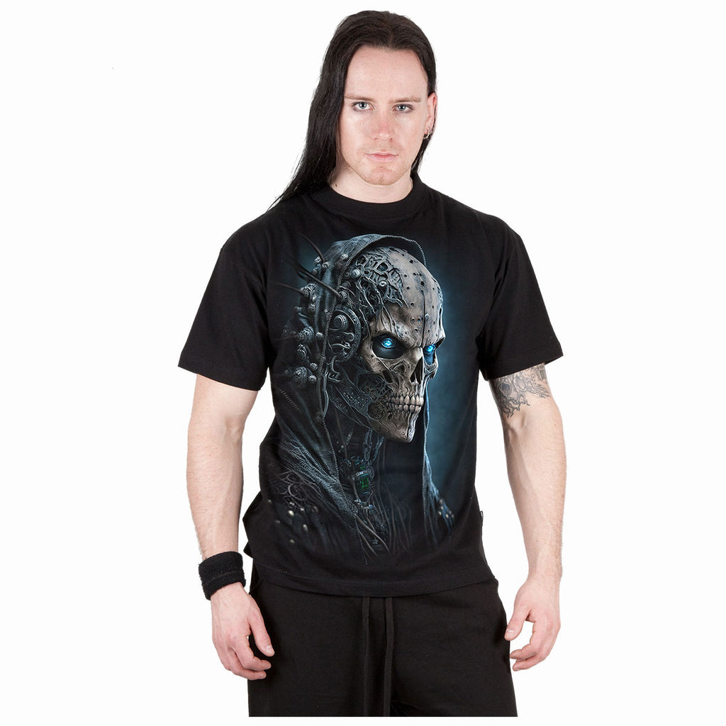 Spiral Unisex T-Shirt: Human 2.0 (Black) (Back Print)