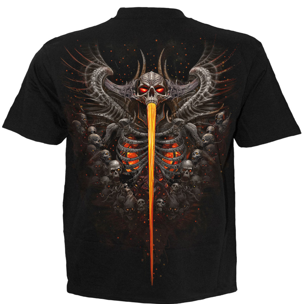 Spiral Unisex T-Shirt: Gates Of Hell (Black) (Back Print)