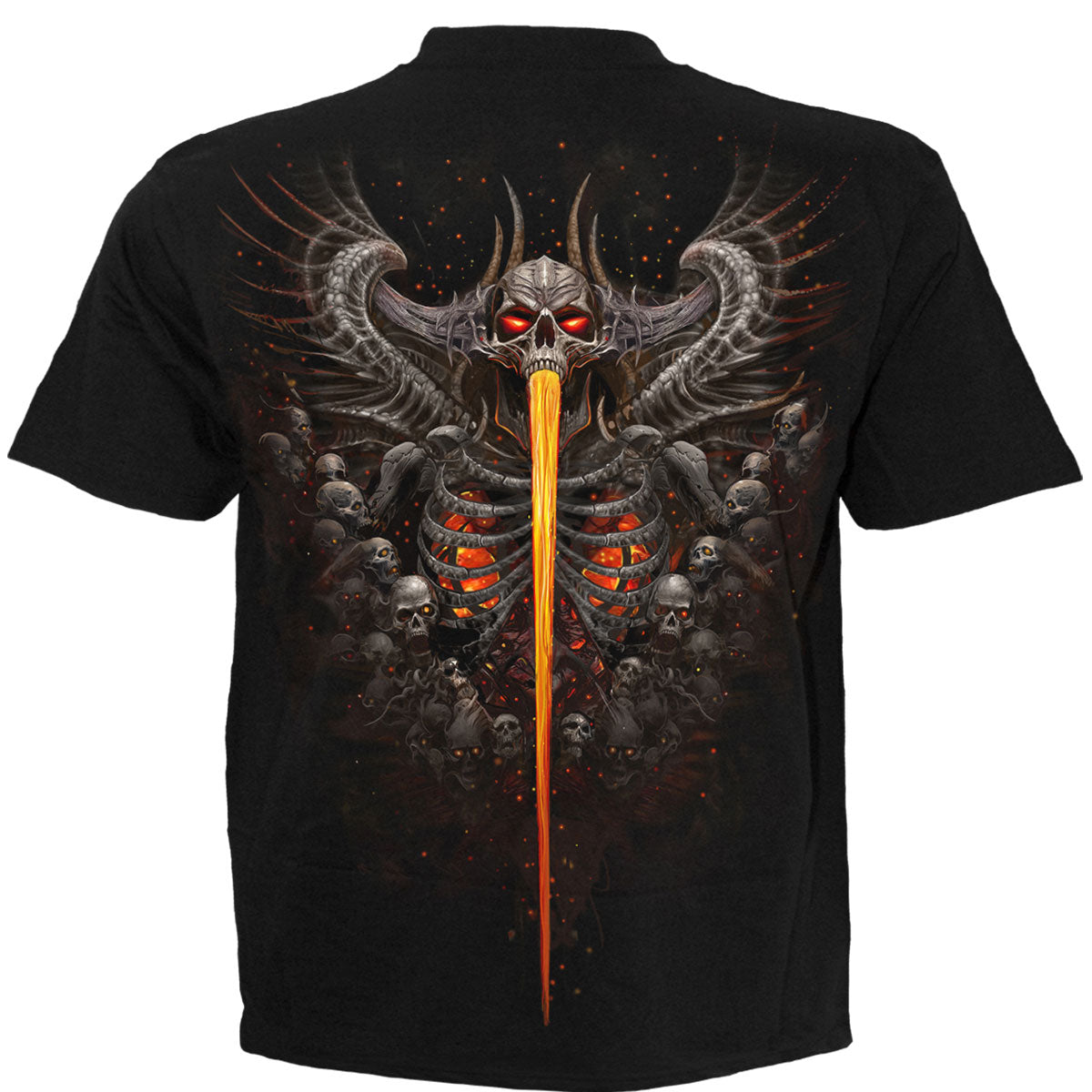 Spiral Unisex T-Shirt: Gates Of Hell (Black) (Back Print)