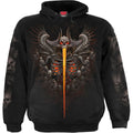 Spiral Unisex Pullover Hoodie: Gates Of Hell (Black) (Back & Sleeve Print)