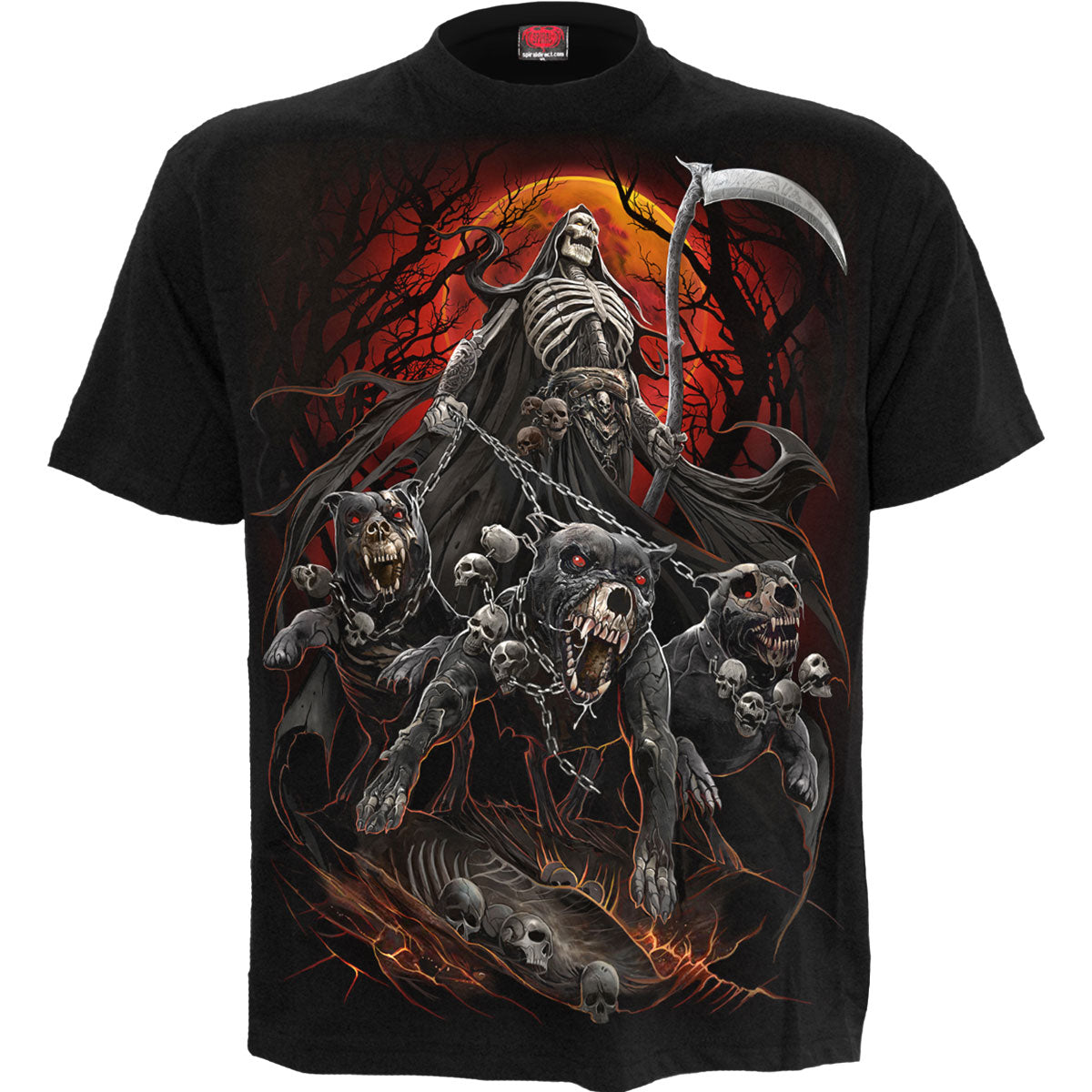 Spiral Unisex T-Shirt: Harbingers (Black) (Back Print)
