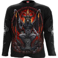 Spiral Unisex Long Sleeve T-Shirt: Baphomet (Black) (Back & Sleeve Print)