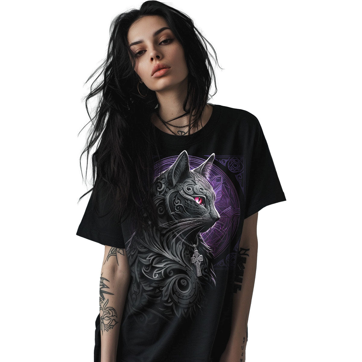 Spiral Unisex T-Shirt: Celtic Whiskers (Black)