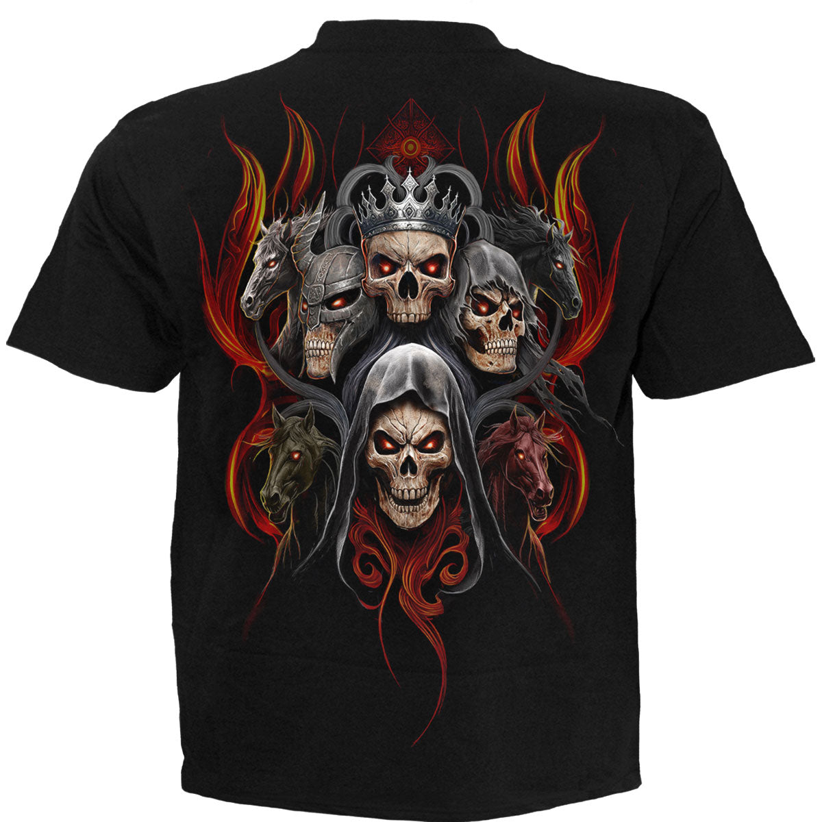 Spiral Unisex T-Shirt: Revelation (Black) (Back Print)