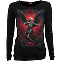 Spiral Ladies Long Sleeve Baggy T-Shirt: Cupid's Curse (Black)